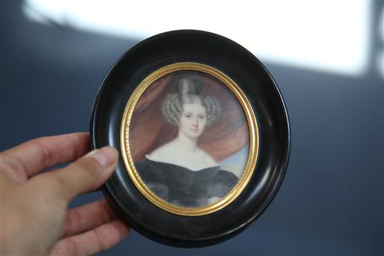 Early 19th century English School Miniature of Mary Lady Price (1751-1773) 3.75 x 3in.